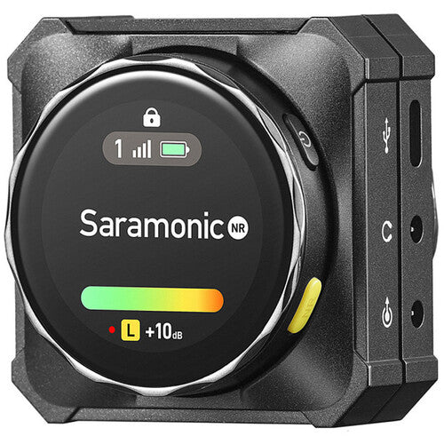 Saramonic Blink Me - Sistema de micrófono inalámbrico para 2 personas con pantallas táctiles y grabación