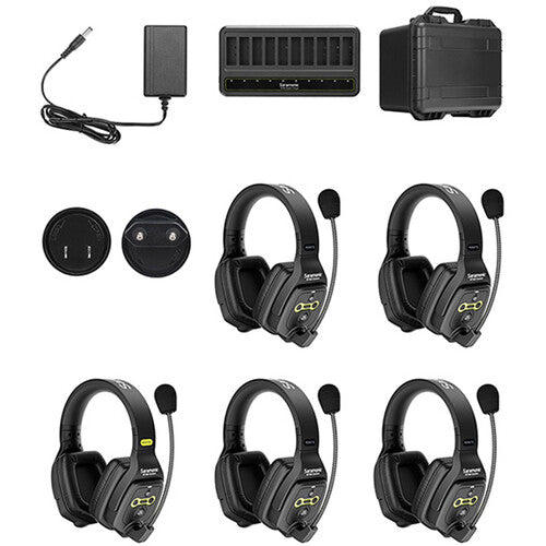 Intercom Inalámbrico Full Dúplex 5 personas (1,9 GHz) Audífonos Duales - Saramonic WiTalk-WT5D