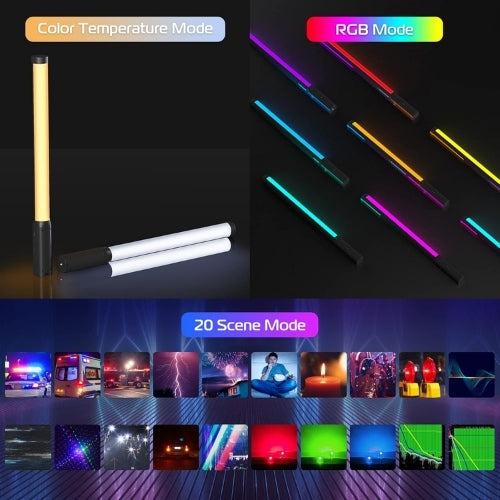 Barra de Luz LED RGB Ulanzi VL119 50cm – Portátil, Recargable y con 20 Efectos de Escena