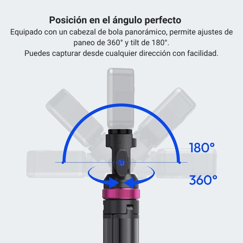 Trípode Iluminación Ulanzi MT-89 con cabezal de bola para paneo 360° y tilt 180°