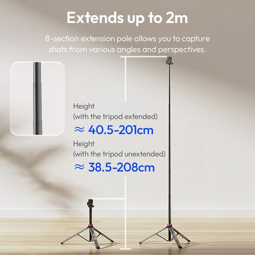 Trípode Iluminación Ulanzi MT-89 extensible hasta 200 cm