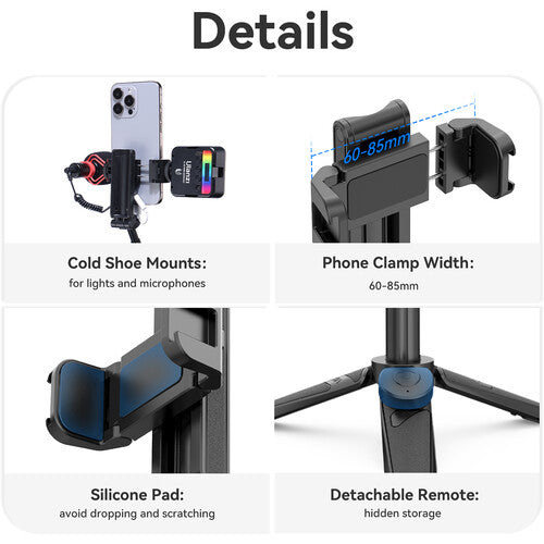 Trípode y Empuñadura Multifuncional para Teléfonos con Control Remoto Ulanzi JJ02