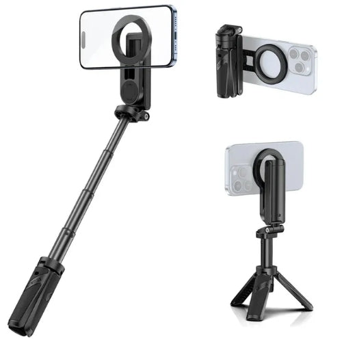 Trípode Magnético 3-en-1 ULANZI JJ03 – Selfie Stick Extensible con Control Bluetooth
