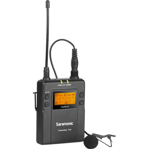 Sistema de Micrófono Lavalier Inalámbrico UHF de 96 Canales para 2 Personas Saramonic UWMic9 Kit 2
