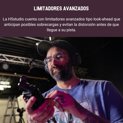 Zoom H5studio – Grabadora de Audio Profesional 32-bit Float con Interfaz 4-Canales