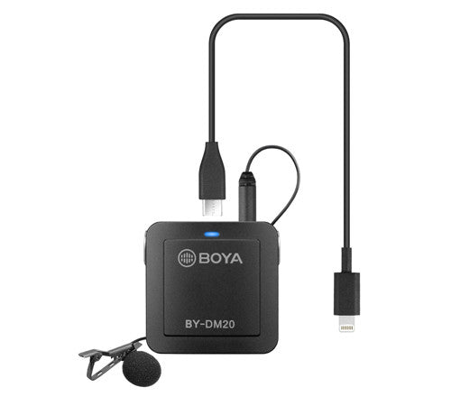 Kit de Micrófonos y Accesorios Para Grabación Doble Boya BY-DM20 USB/Lightning/USB-C