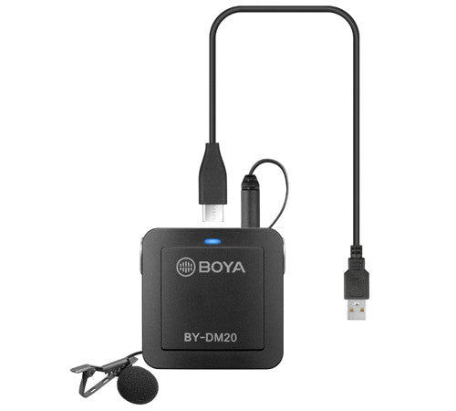 Kit de Micrófonos y Accesorios Para Grabación Doble Boya BY-DM20 USB/Lightning/USB-C