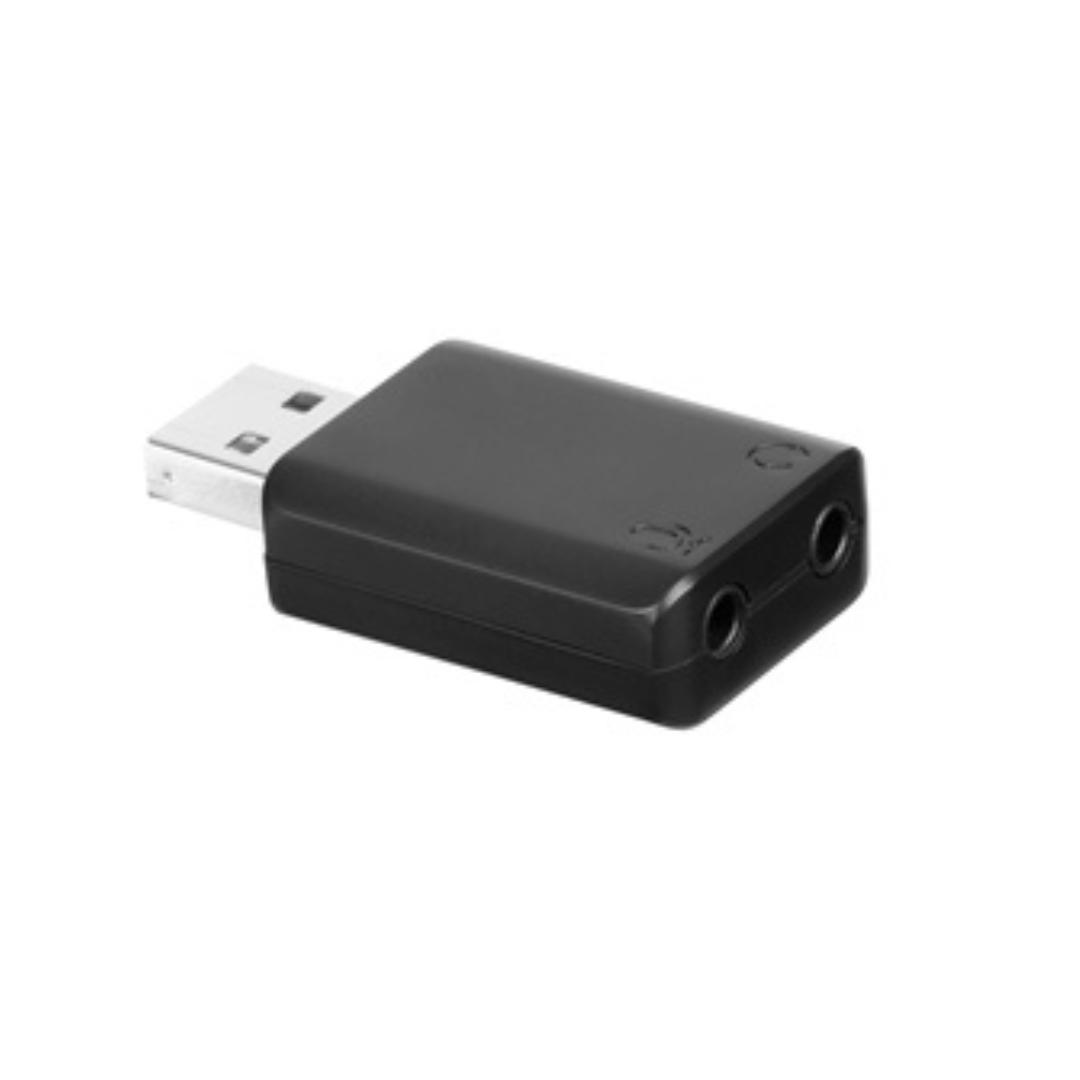 Adaptador de Sonido USB a Salidas para Audífono y Micrófono BY-EA2