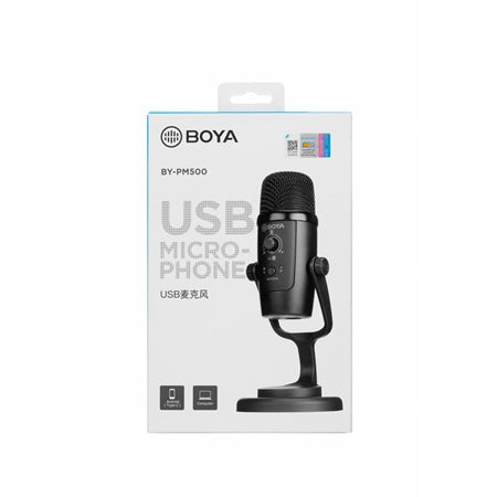 Micrófono de Escritorio Conector USb y Usb-C Para Win, Mac y Teléfonos Boya BY-PM500