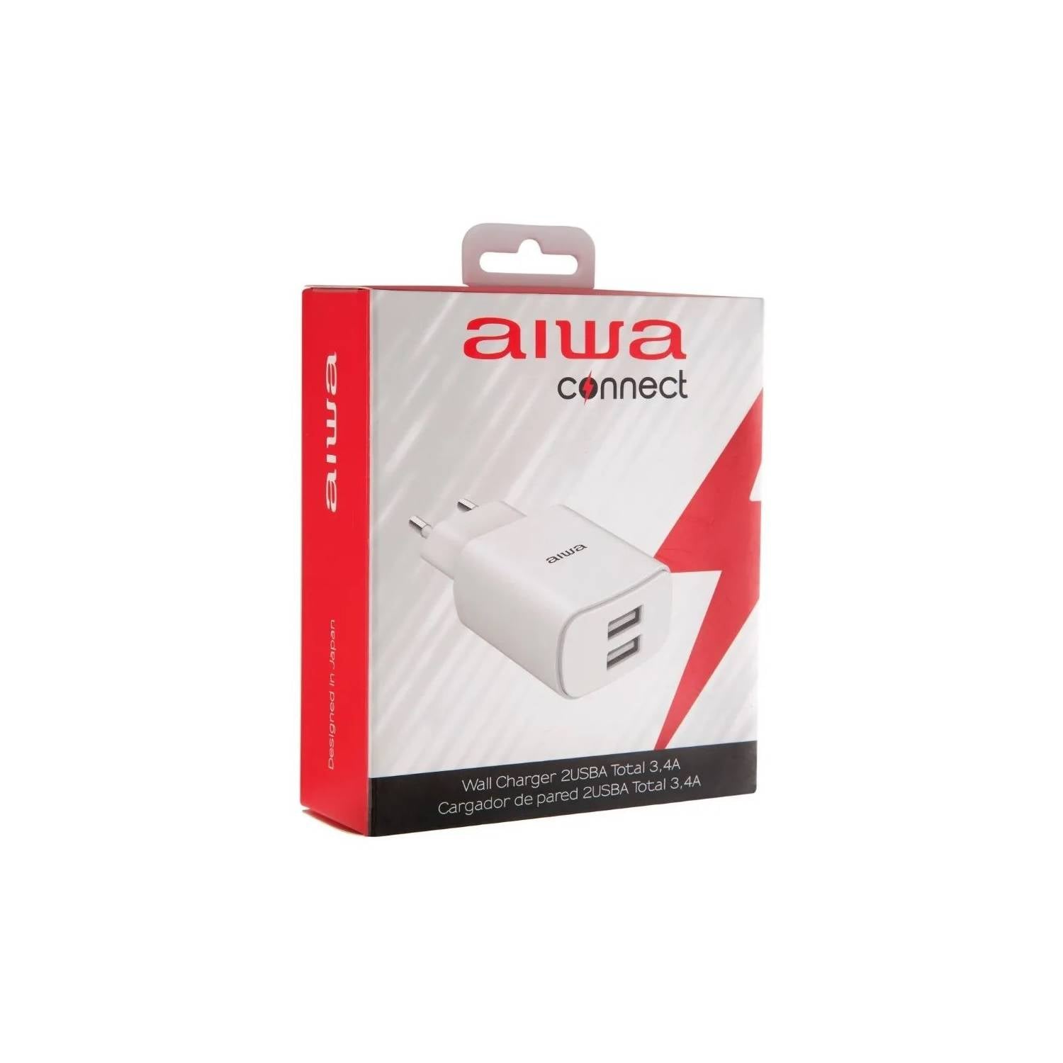 Cargador Doble Puerto USB-A 3,4A Aiwa AWP2223W
