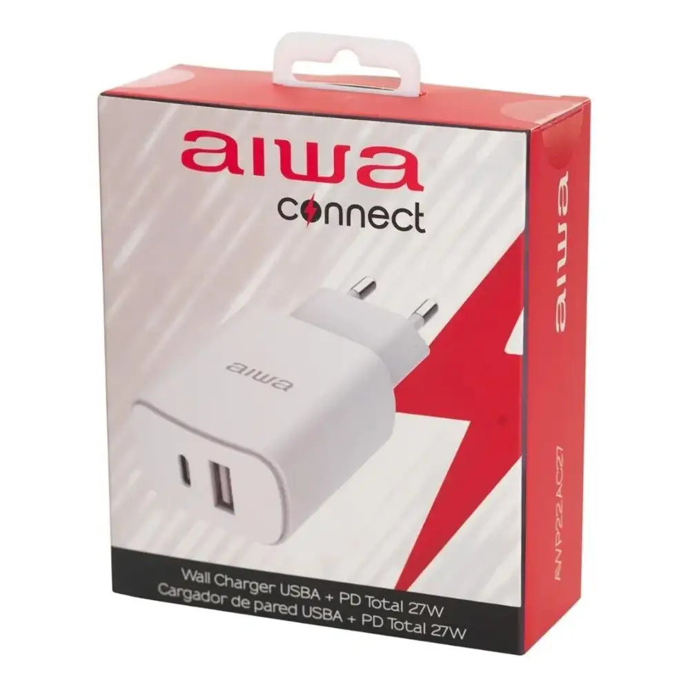 Cargador Rápido Puertos USB y Tipo C Aiwa AWP22AC27