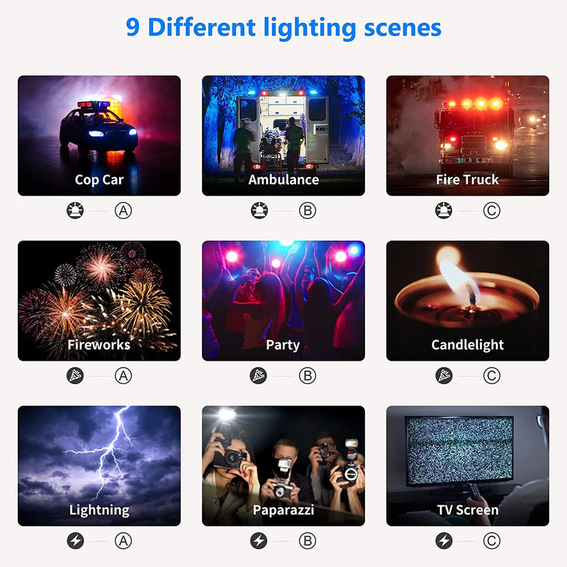 Kit 2 Luces LED RGB 660 con APP y 2 Soportes más Estuche