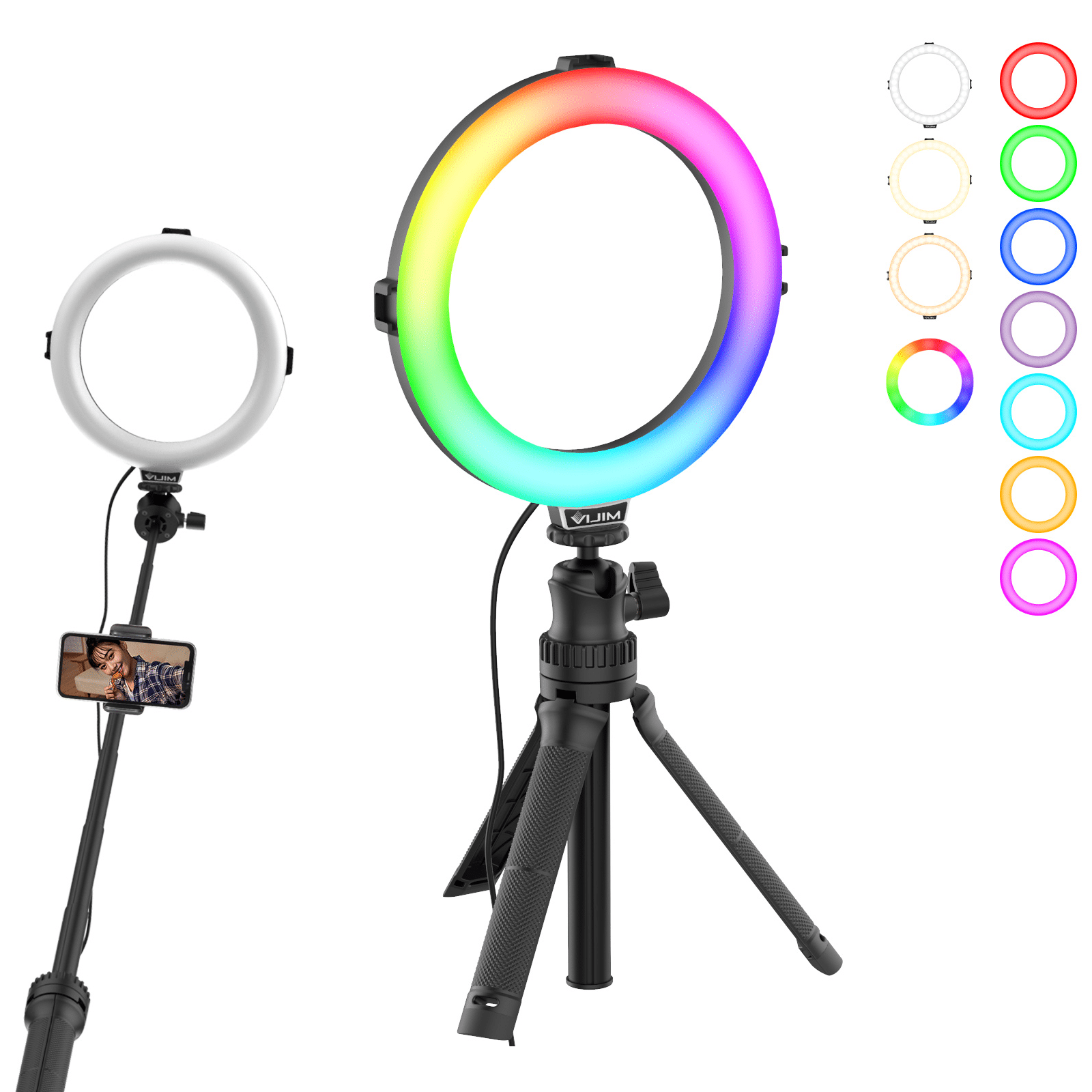 Kit Aro de Luz RGB y Accesorios para Vloggers Vijim K9