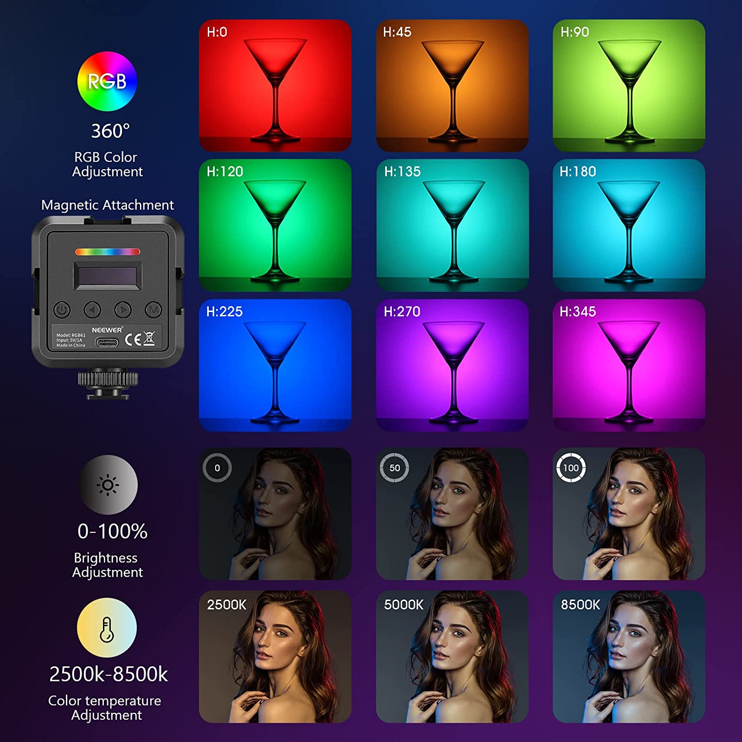 Luz LED RGB 61 Neewer