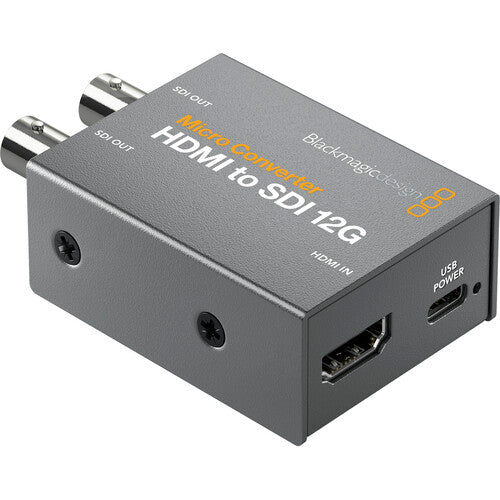 Micro Convertidor HDMI a SDI 12G con fuente de alimentación