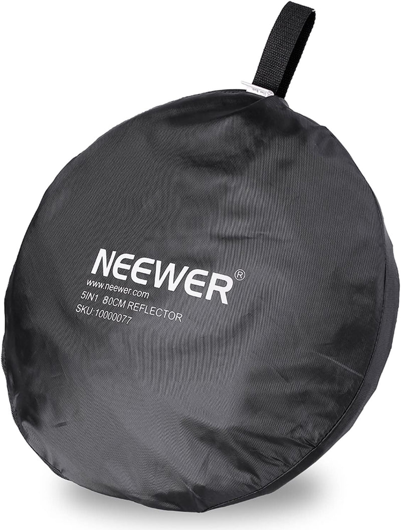 Reflector de luz redondo multidisco plegable portátil 5 en 1 Neewer 80 cm