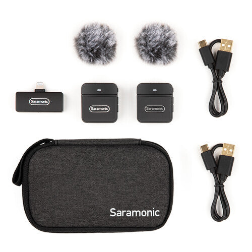 Saramonic Blink 100 B4 Sistema de micrófono inalámbrico 2 canales con conector Lightning (2.4GHz)