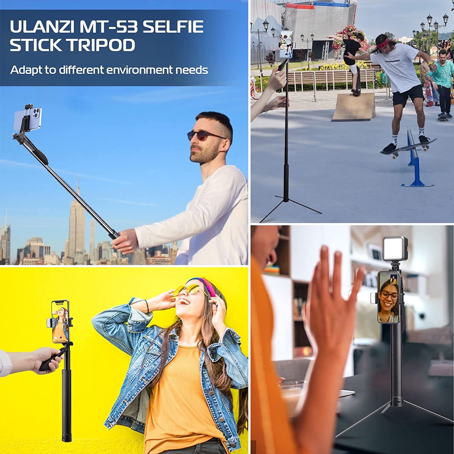 Trípode Selfie Stick con Bluetooth Ulanzi MT-53