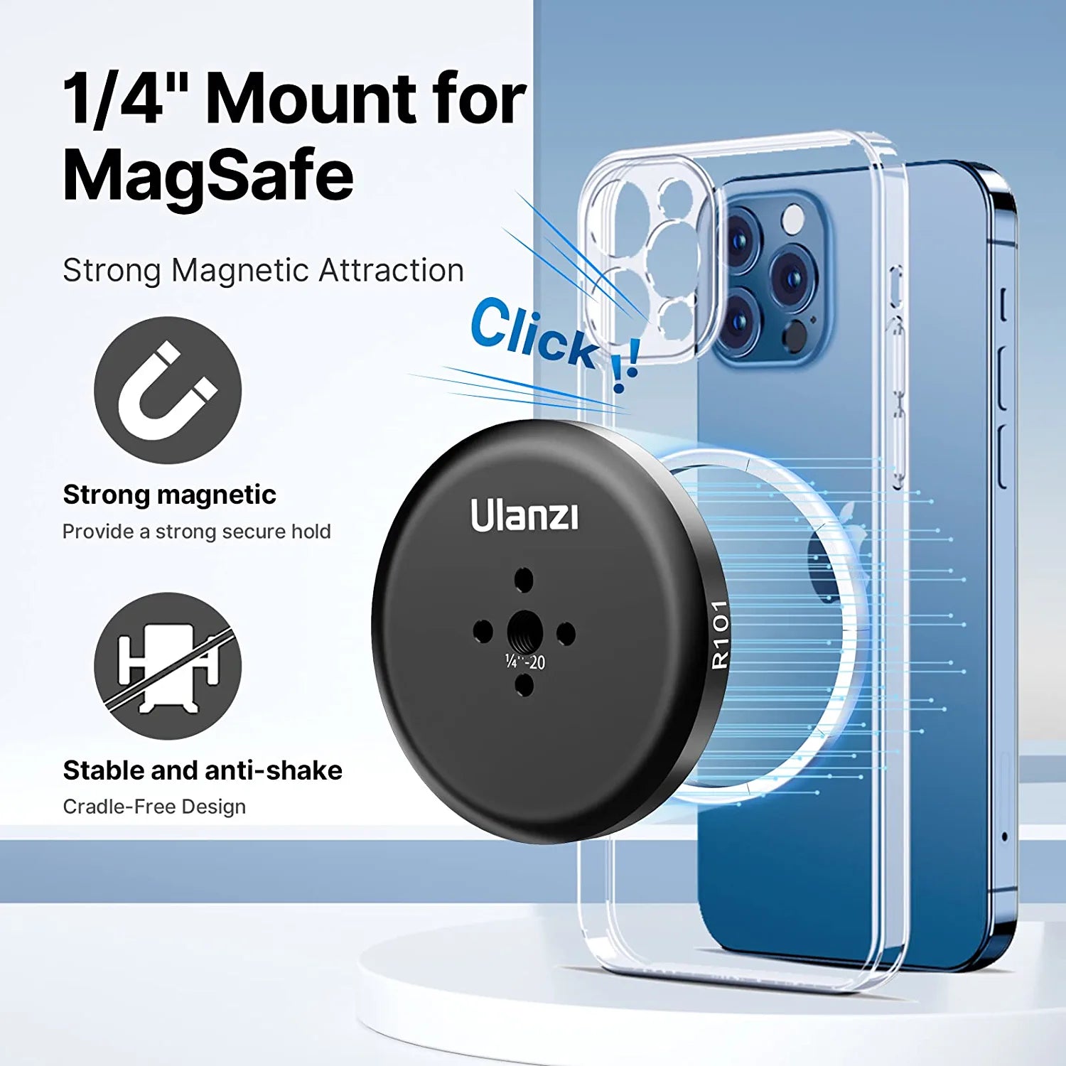 Ulanzi R101 MagSafe Soporte 1/4' Magnetico para Teléfonos